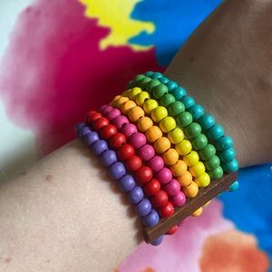 Rainbow beaded bracelet